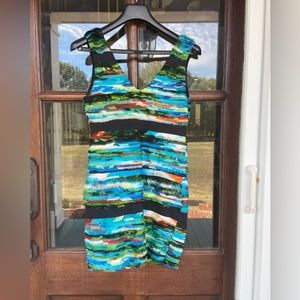 Rag & Bone blue multi‎ Harley mini dress. NWT. (M)